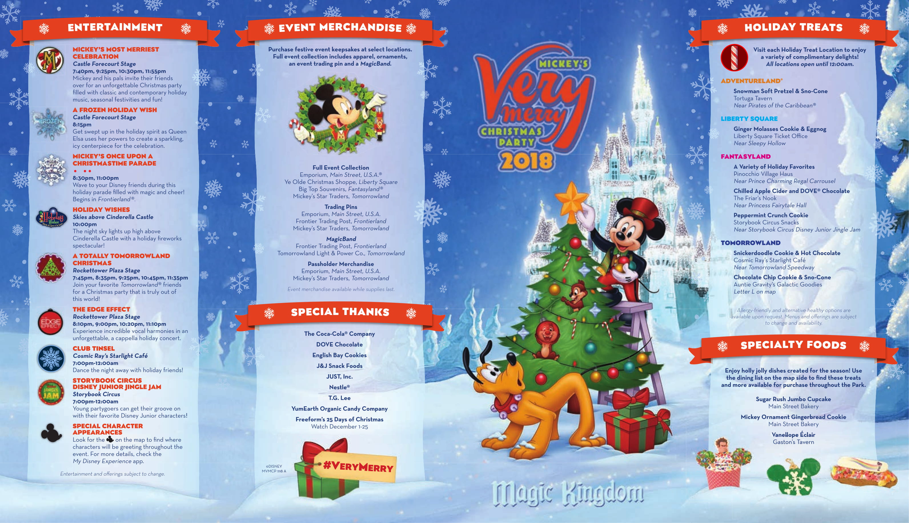 2018 Mickey&#39;s Very Merry Christmas Party Map Released