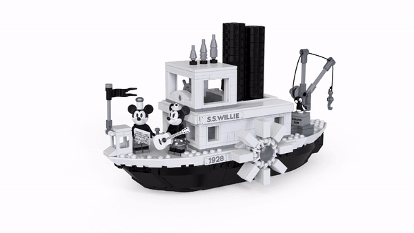 Caducado Regreso Resignación LEGO Debuts Steamboat Willie Set to Celebrate Mickey's 90th Anniversary