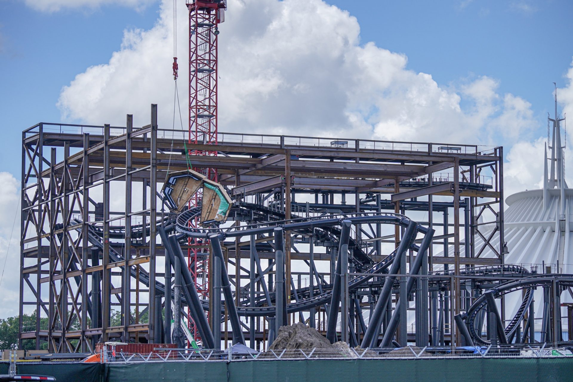 Show Scene Installation Begins for Tron Lightcycle Run at Magic Kingdom