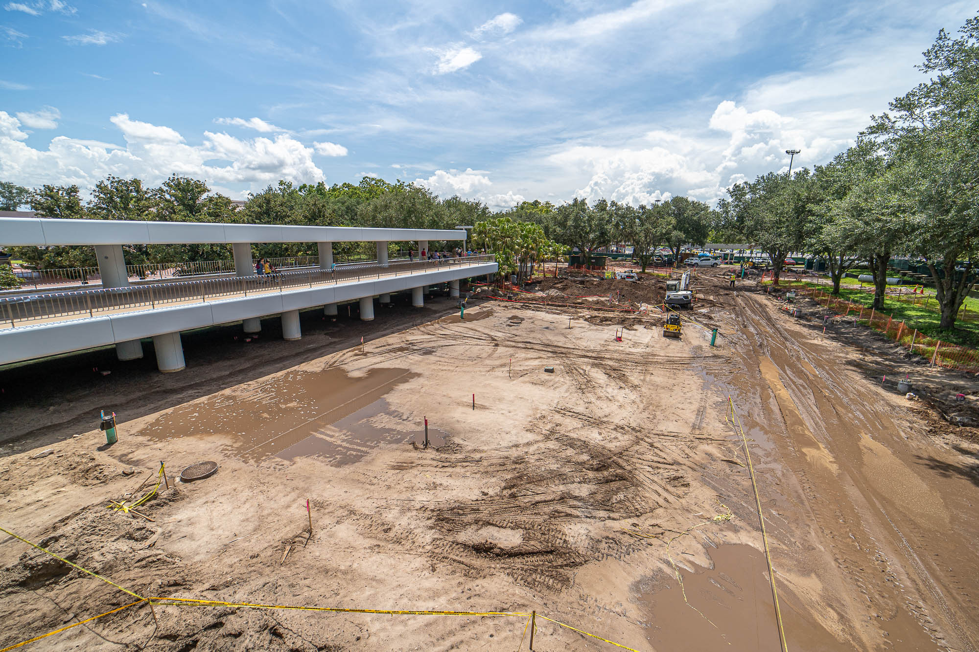 Latest Progress on the New Epcot Tram Loop and Arrival Experience