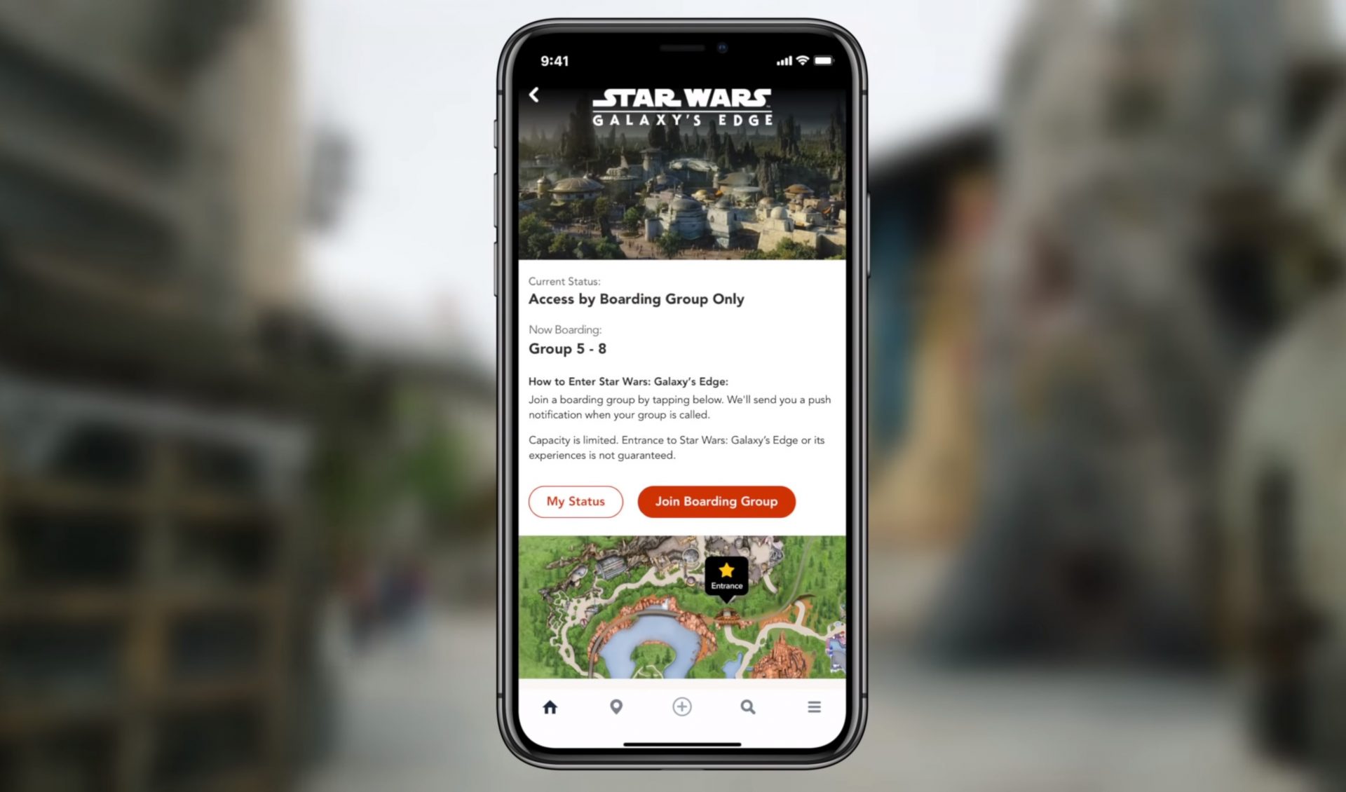 Virtual Queue "Boarding Groups" to be Used for Star Wars Galaxy's Edge