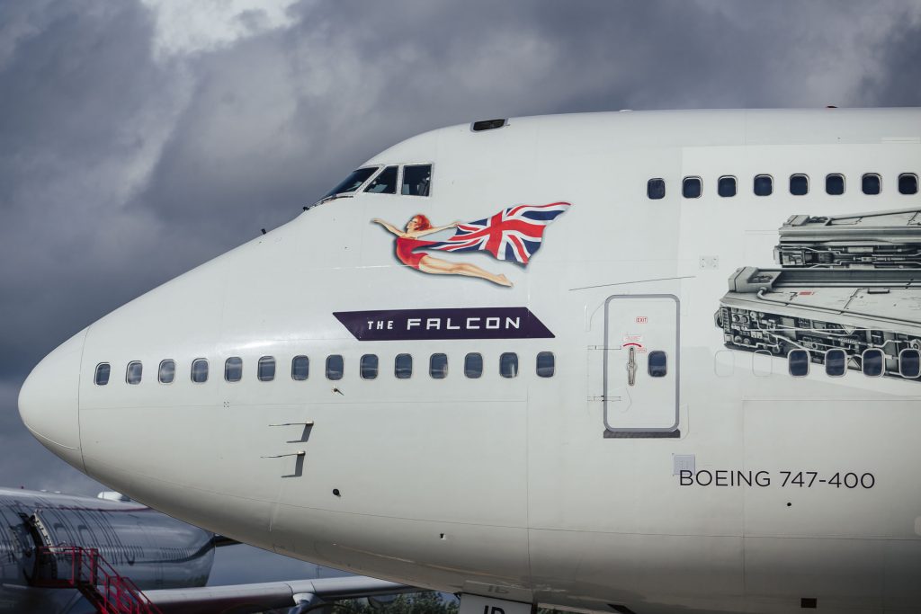 Details about   Boeing 747 The Falcon Virgin Atlantic Retirement Artwork Print A4 