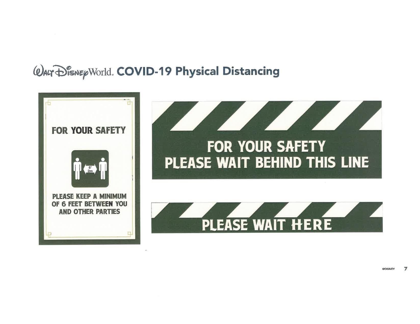Disney World reopening - safety signage
