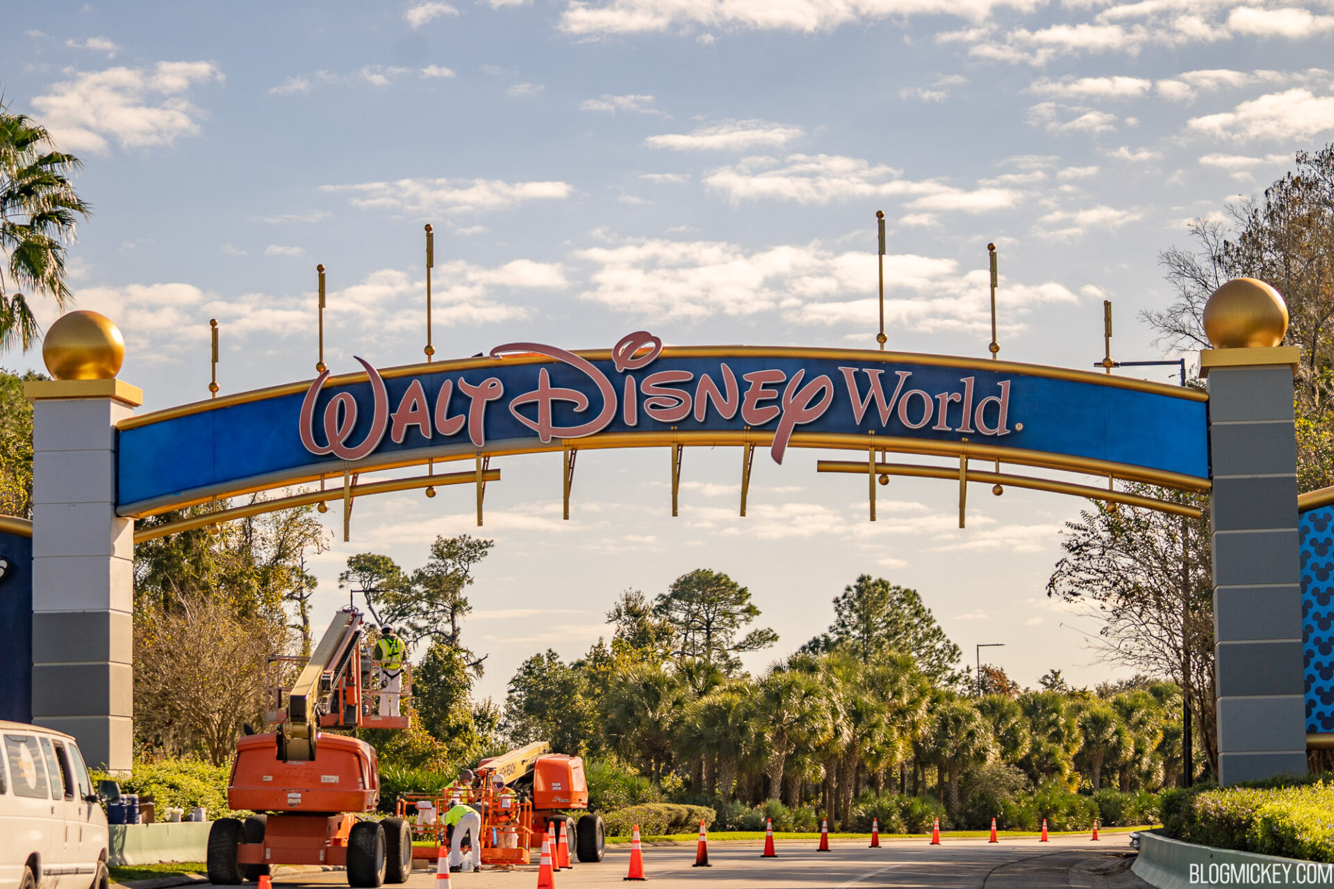 Latest Progress on Disney World Entrance Archway Reimagining for 50th Anniversary