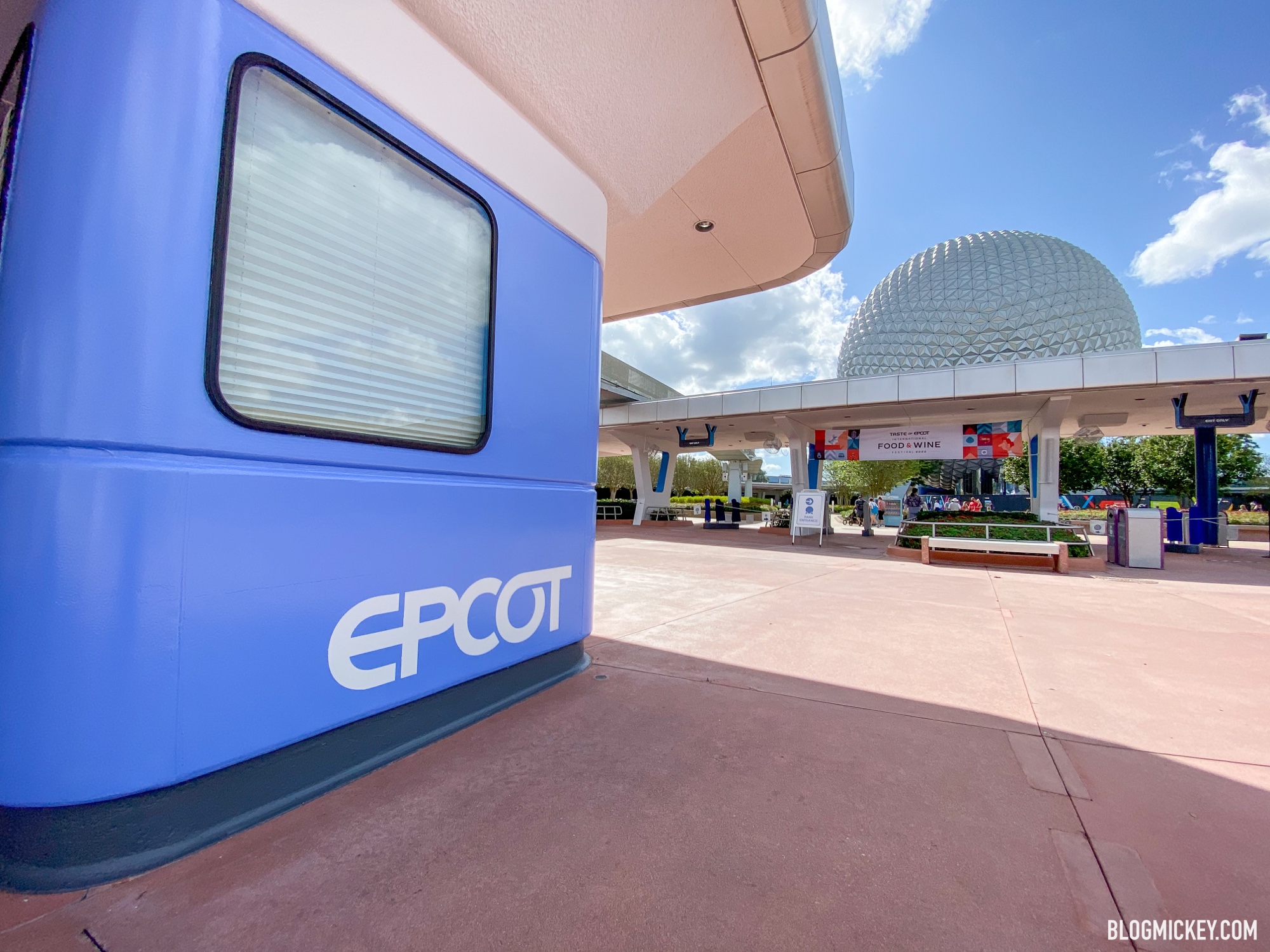 EPCOT Logo Now Adorns Ticket Booths at Park Entrance