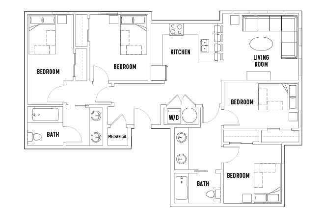 Disney College Program housing floorplan