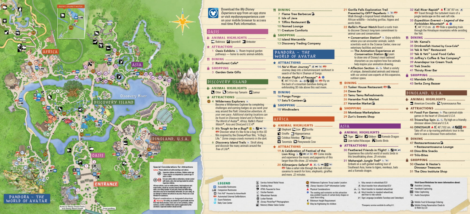 New Animal Kingdom Park Map Adds Profanity Rules, Removes Masked Guests