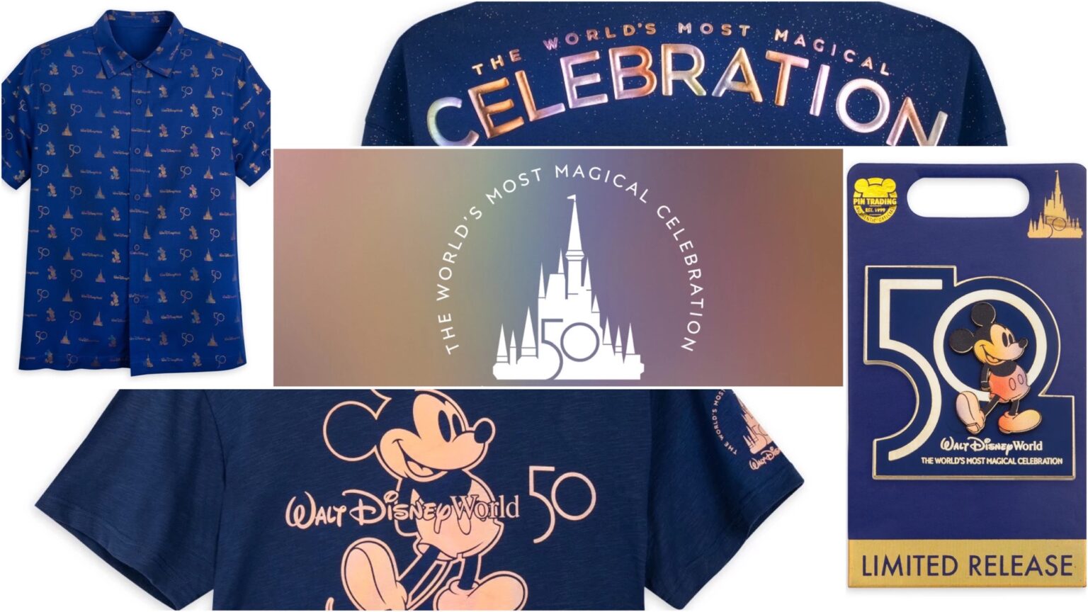 Disney World 50th Anniversary PreCelebration Merchandise
