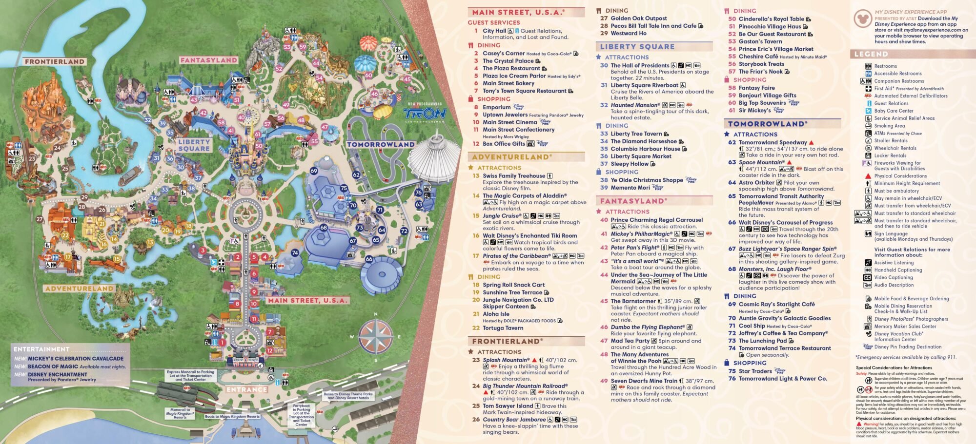 New Magic Kingdom Park Map Released March 2022   Magic Kingdom Part Map 50th Anniversary October 2021 Page 002 2000x911 