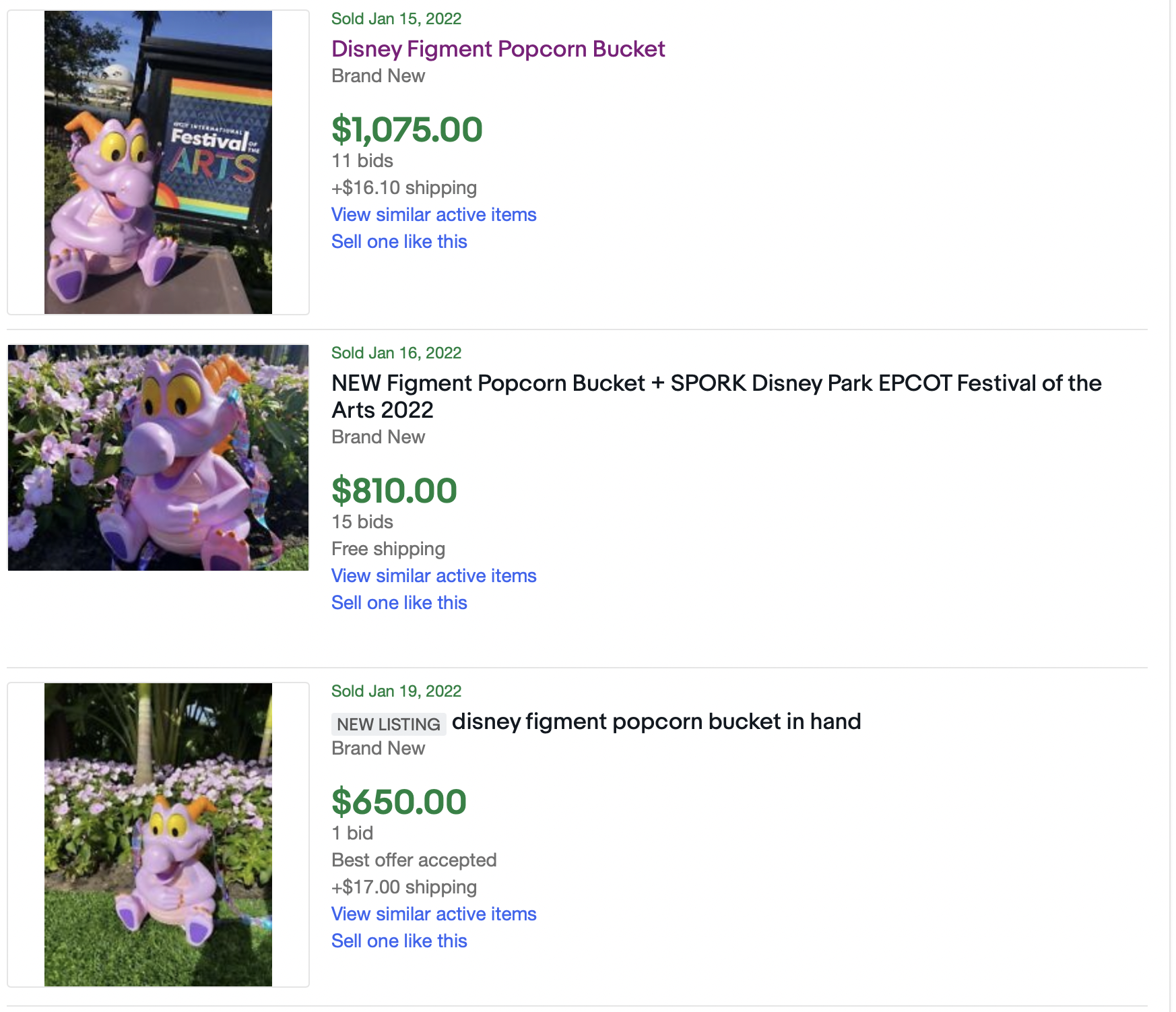 After Maxing Out Over 1,000, Figment Popcorn Bucket Resale Market