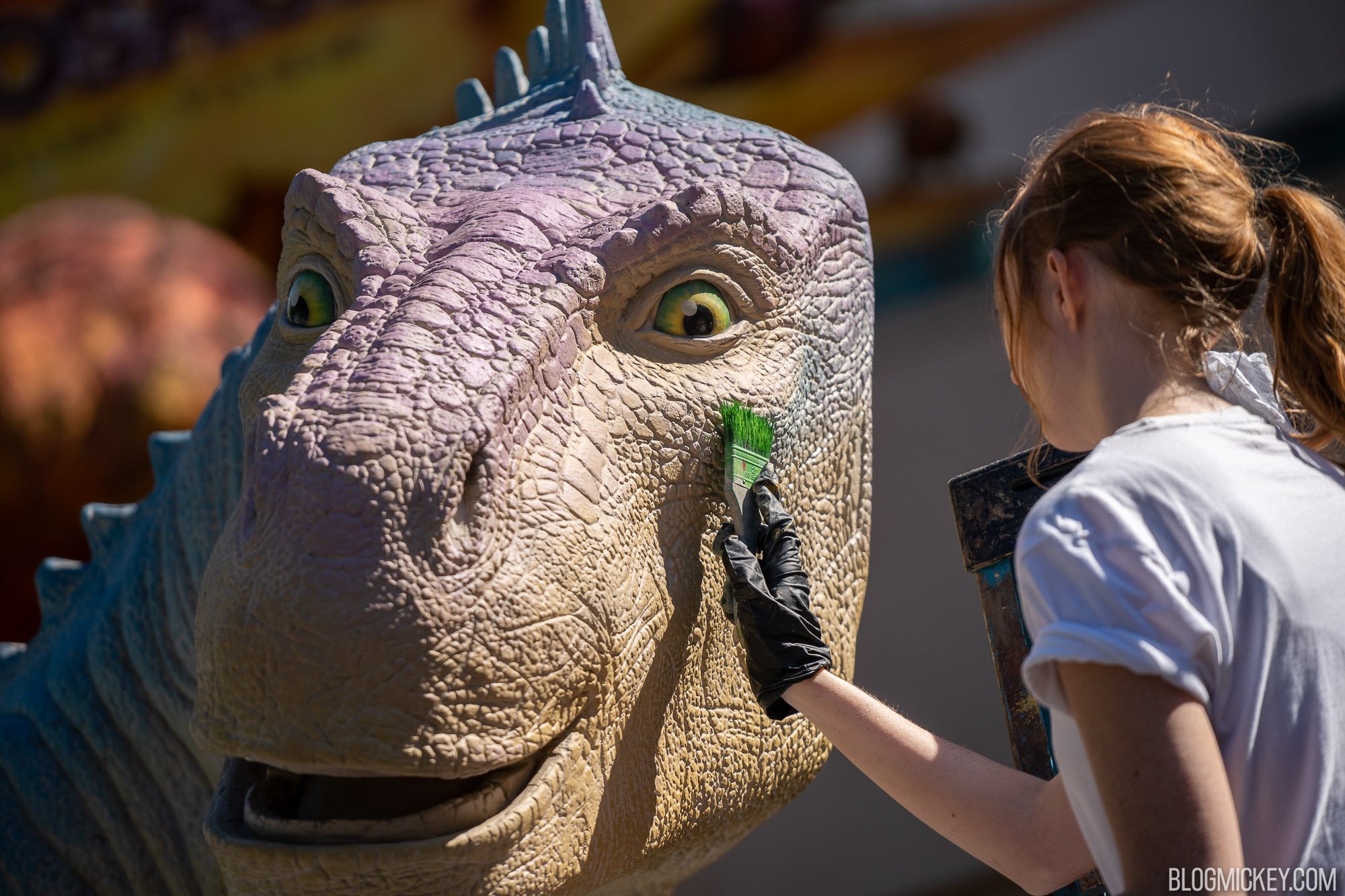 Refurbishment Underway on DINOSAUR Reflecting Pool at Animal Kingdom