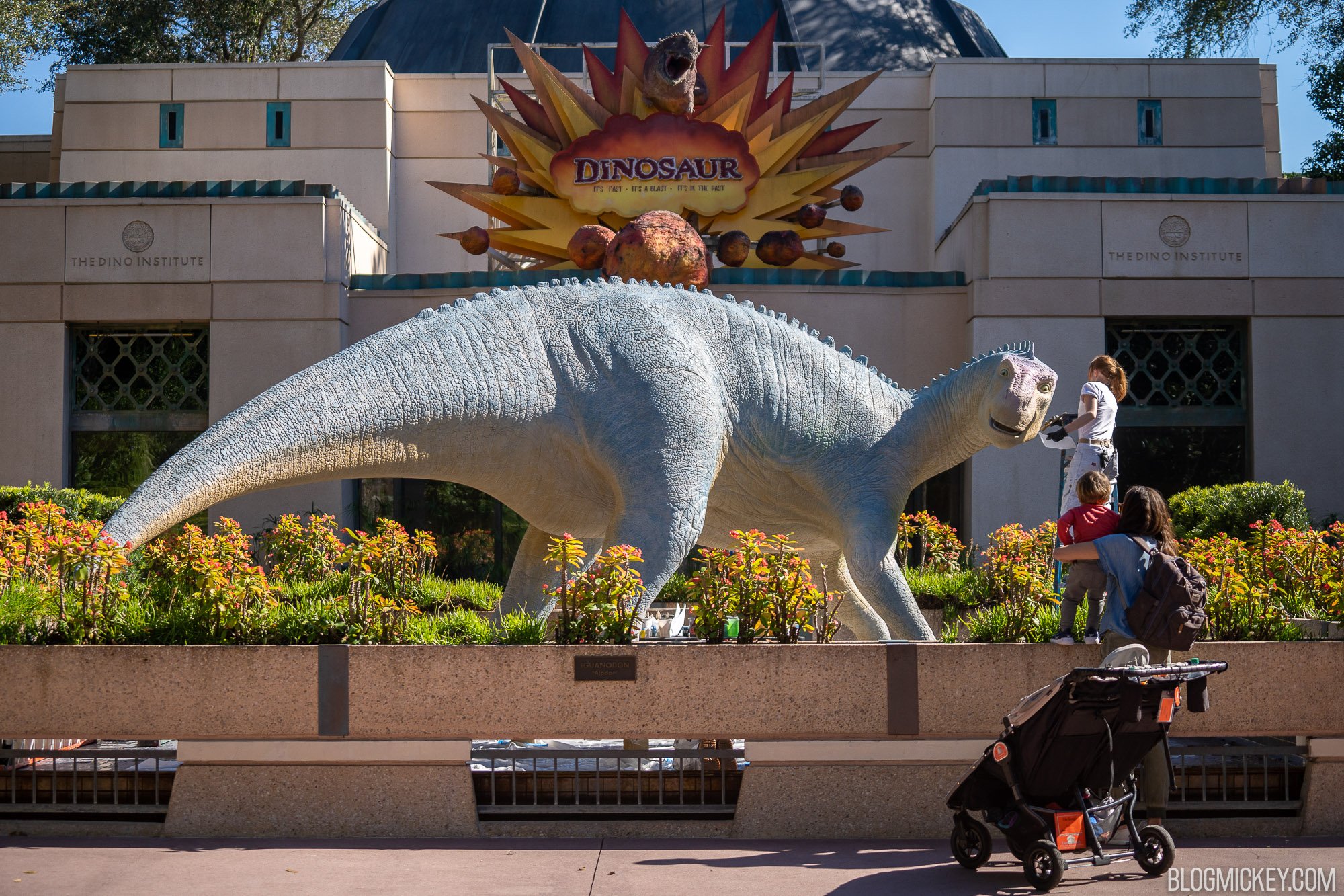 Aladar, outside The Dinosaur ride, Disney's Animal Kingdom.