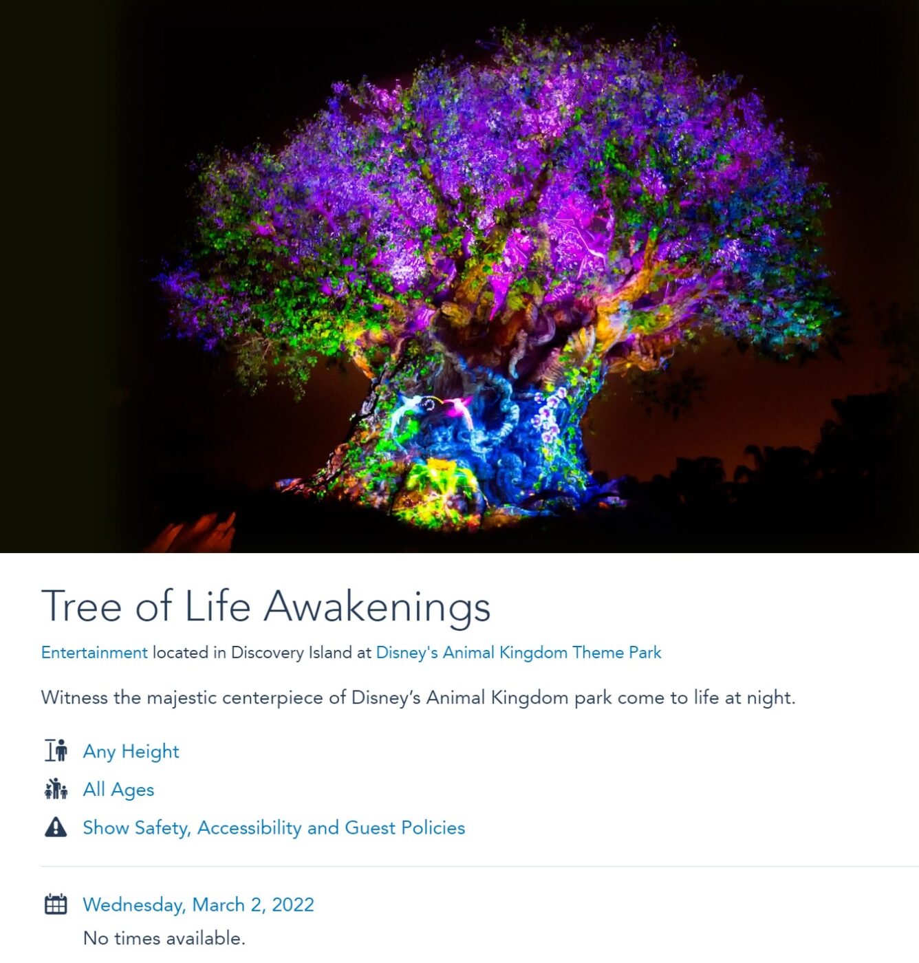 Tree of Life Awakenings Canceled for Select Dates in Early March