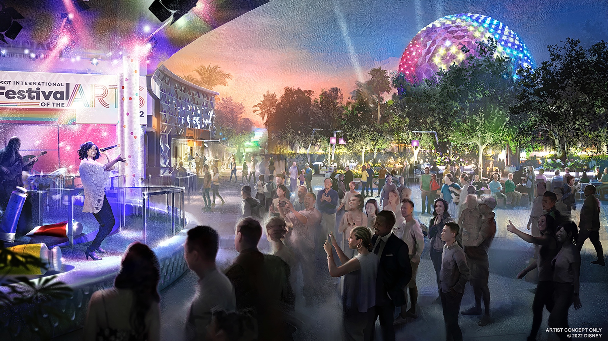 Concept Art of Downgraded World Celebration Festival Area Coming to EPCOT