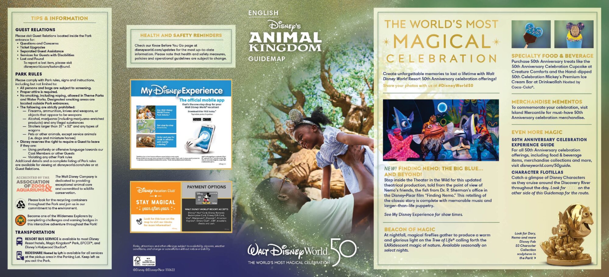 New Animal Kingdom Park Map Removes COVID-19 Warning & KiteTails, Changes  Made to DinoLand USA