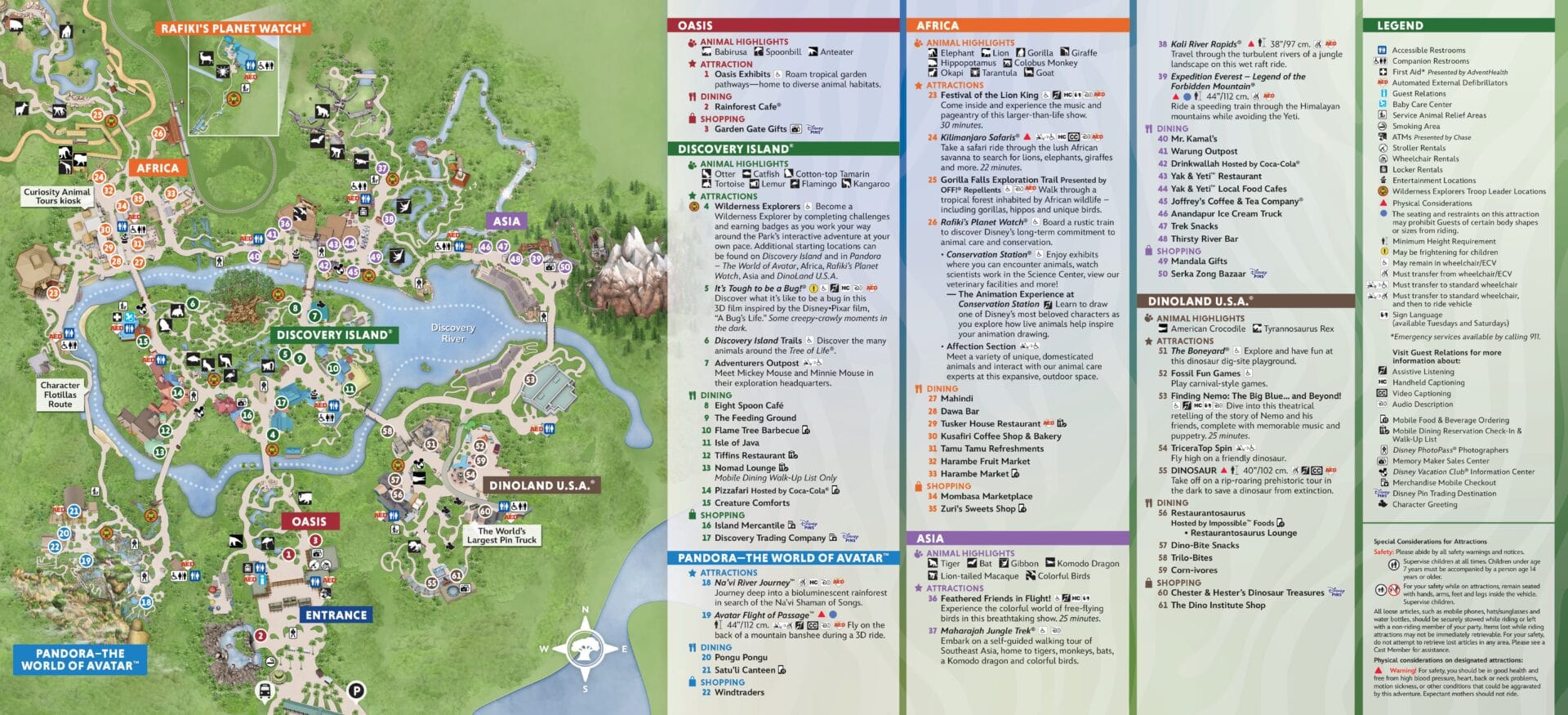 Disney World Guide Maps Updated - Animal Kingdom Map March 2023 2 1920x875 
