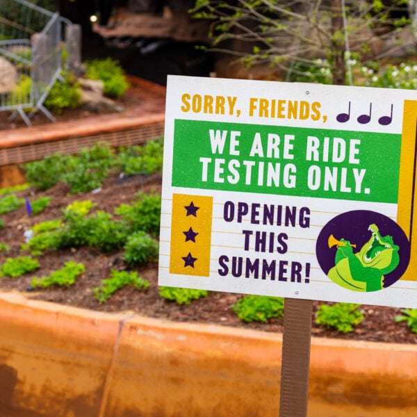 Ride Testing Signs Added to Tiana’s Bayou Adventure at Magic Kingdom