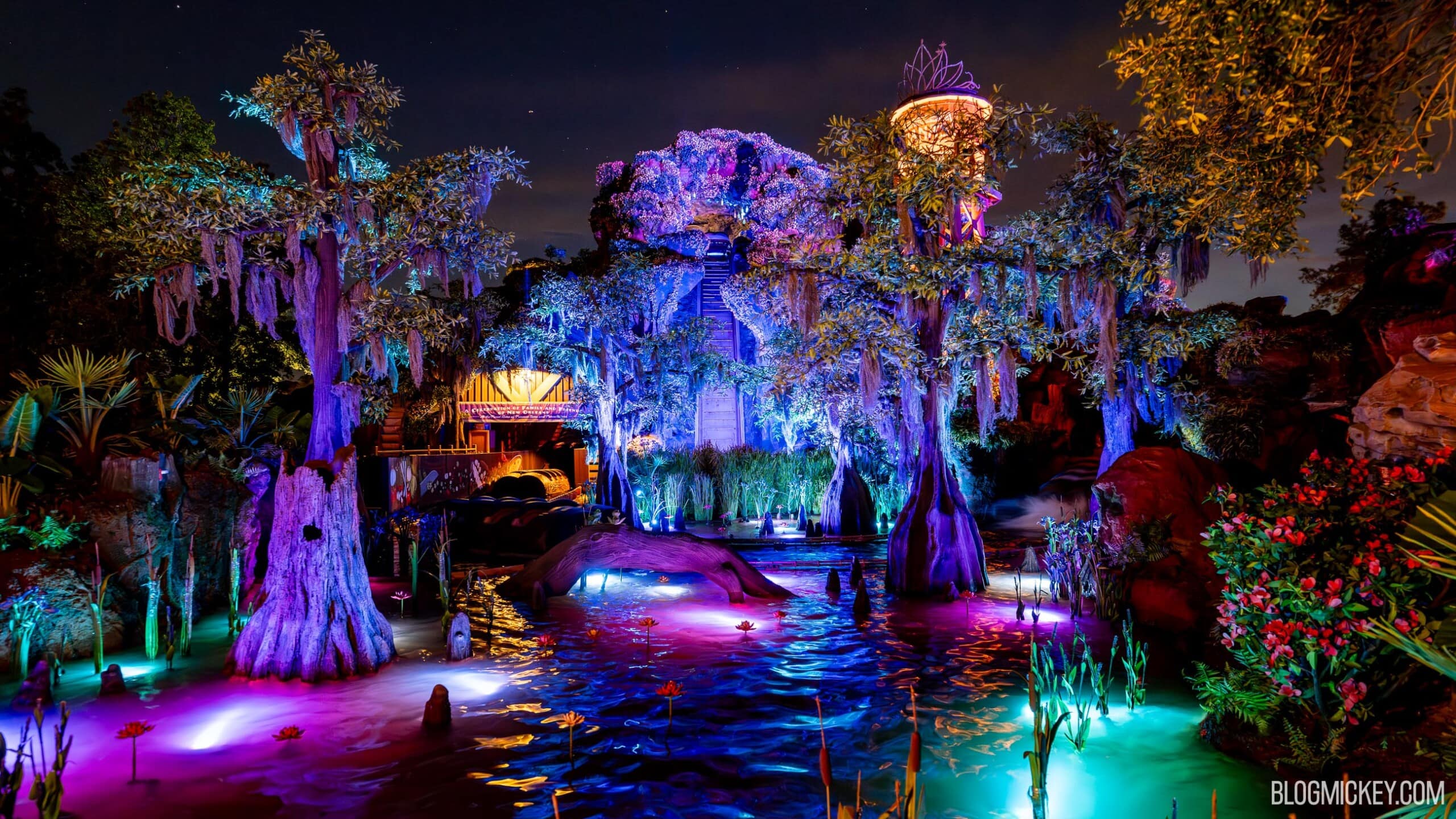 Stunning Tiana's Bayou Adventure Nighttime Lighting Package