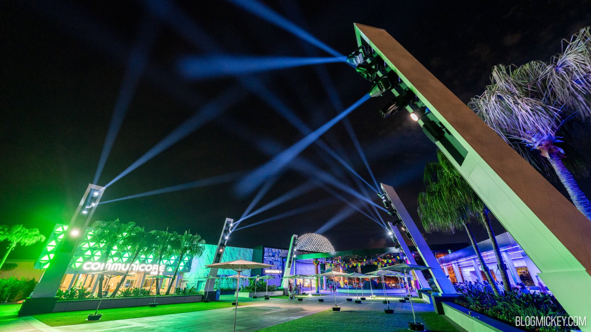 EPCOT's CommuniCore Hall & Plaza at Night