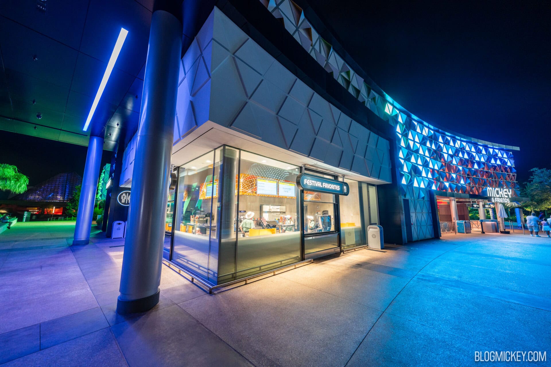 EPCOT's CommuniCore Hall & Plaza at Night